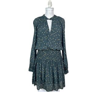 Velvet by Graham & Spencer Felicity Long Sleeve Boho Dress Charcoal Women S NWOT